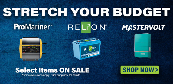 Select ProMariner, RELiON and Mastervolt on sale